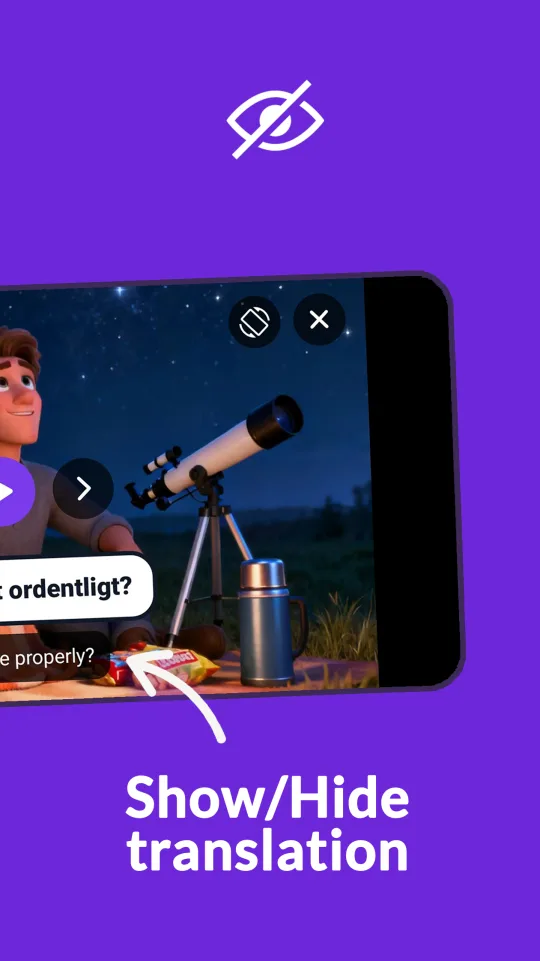 Preview of a LingoTalks review screen